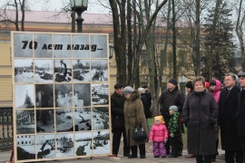 Акция, посвященная 70-летию восстановления памятника "Тысячелетие России"
